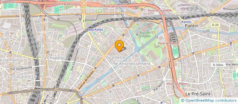 localisation de l'entreprise GARAGE PARIS VILLETTE  PARIS