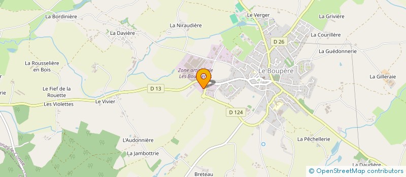 localisation de l'entreprise GARAGE PASQUIER JEREMY à LE BOUPERE