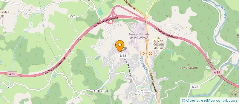 localisation de l'entreprise GARAGE PAUCARD à NAVES