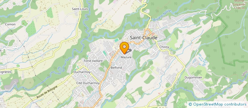 localisation de l'entreprise GARAGE PEZERON à SAINT-CLAUDE