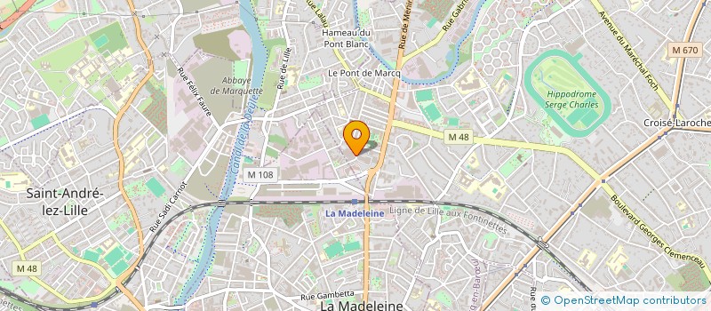 localisation de l'entreprise GARAGE PHILIPPE MADDENS à MARCQ-EN-BARŒUL