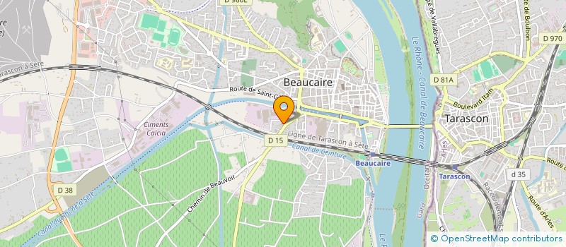 localisation de l'entreprise GARAGE PIECES AUTO DE LA PLAINE  BEAUCAIRE