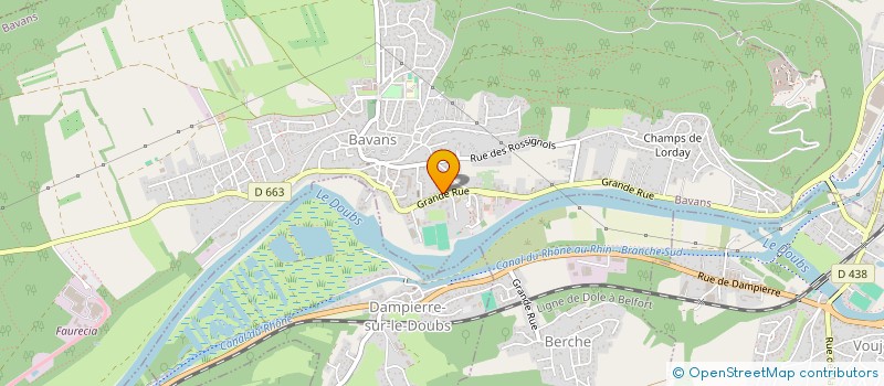 localisation de l'entreprise GARAGE PLUS  BAVANS