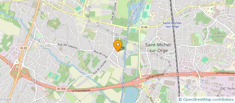 localisation de l'entreprise GARAGE POIDS LOURDS LEUVILLOIS  LEUVILLE-SUR-ORGE