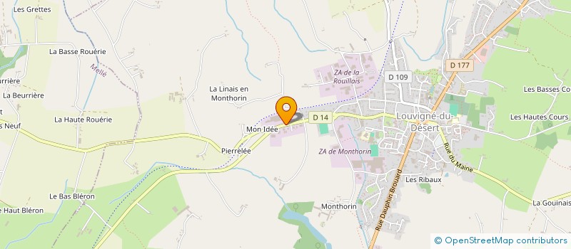 localisation de l'entreprise GARAGE POLICE  LOUVIGNE-DU-DESERT