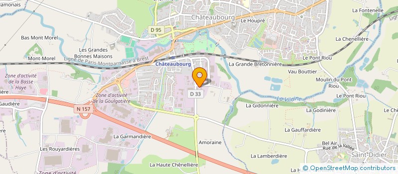 localisation de l'entreprise GARAGE PONDAVEN  CHATEAUBOURG