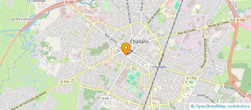localisation de l'entreprise GARAGE PONTOIZEAU à CHALLANS