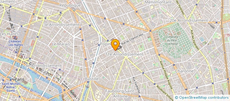 localisation de l'entreprise GARAGE POPINCOURT à PARIS