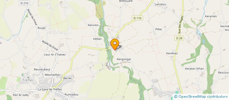 localisation de l'entreprise GARAGE POSTEC-BOUTET  PLOUNEVEZ-LOCHRIST