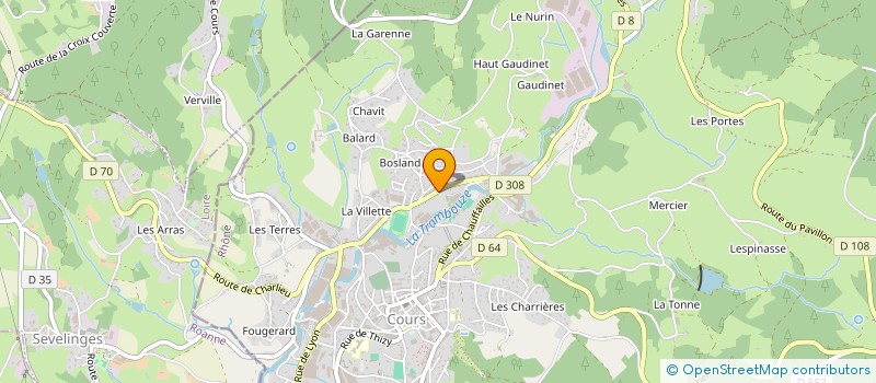 localisation de l'entreprise GARAGE POTHIER SA à COURS