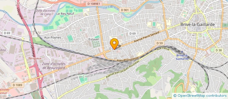 localisation de l'entreprise GARAGE POUGET SAS à BRIVE-LA-GAILLARDE
