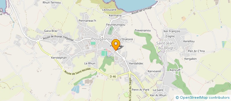 localisation de l'entreprise GARAGE POUPON à PLOUGASNOU