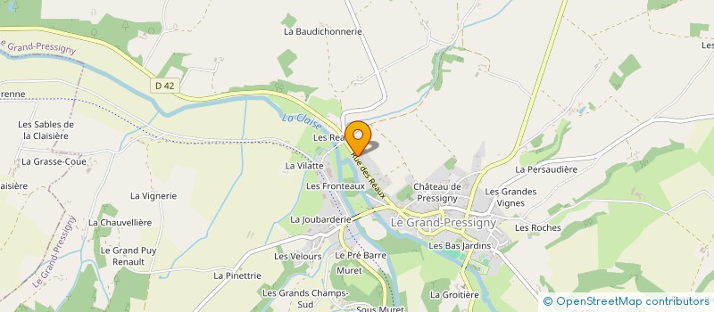 localisation de l'entreprise GARAGE PRESSIGNOIS  LE GRAND-PRESSIGNY