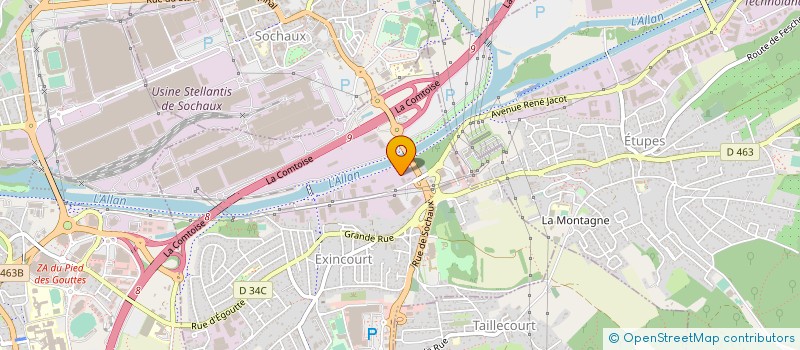 localisation de l'entreprise GARAGE PRO  EXINCOURT