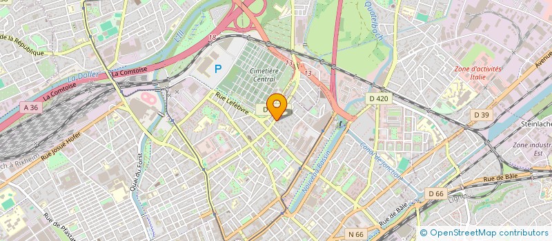 localisation de l'entreprise GARAGE PROJECT AUTOMOBILE 68  MULHOUSE