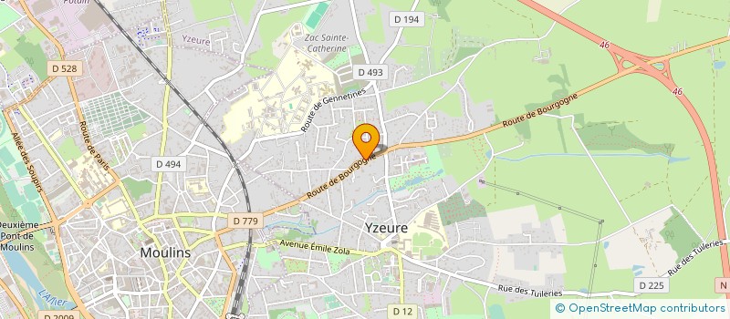 localisation de l'entreprise GARAGE R VERNET à YZEURE