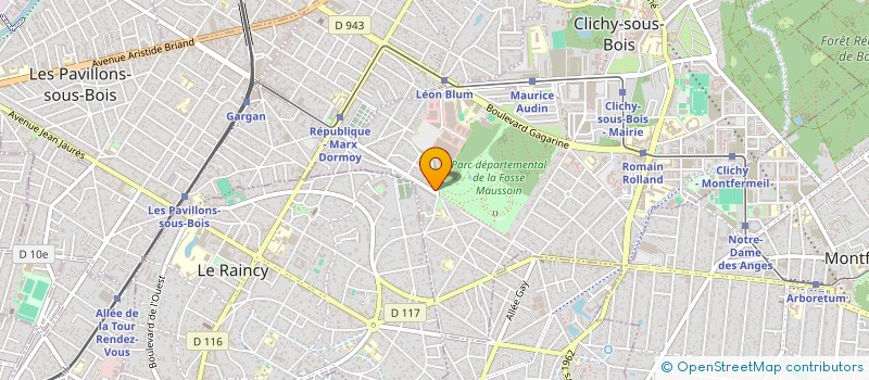 localisation de l'entreprise GARAGE RAPIDE à CLICHY-SOUS-BOIS