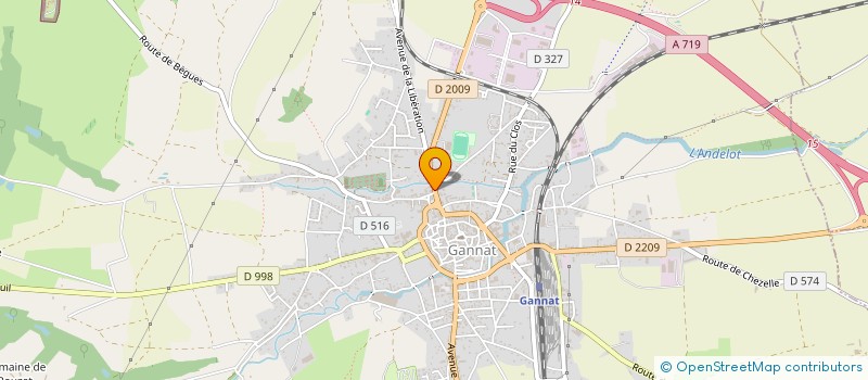 localisation de l'entreprise GARAGE RAY à GANNAT
