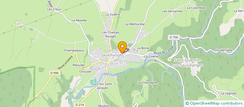 localisation de l'entreprise GARAGE REBORD  SAUXILLANGES