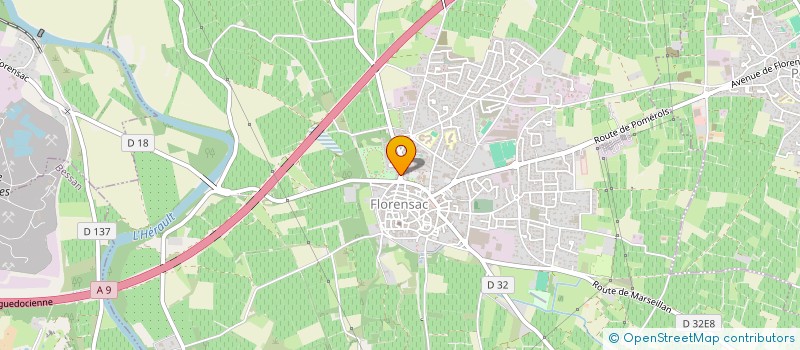 localisation de l'entreprise GARAGE REGIS  FLORENSAC