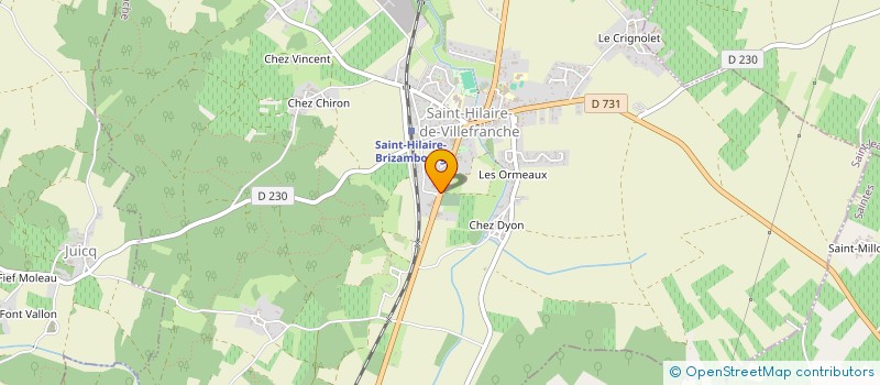 localisation de l'entreprise GARAGE REPIE à SAINT-HILAIRE-DE-VILLEFRANCHE