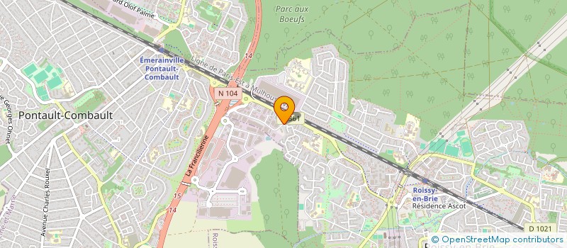 localisation de l'entreprise GARAGE RM AUTO  ROISSY-EN-BRIE