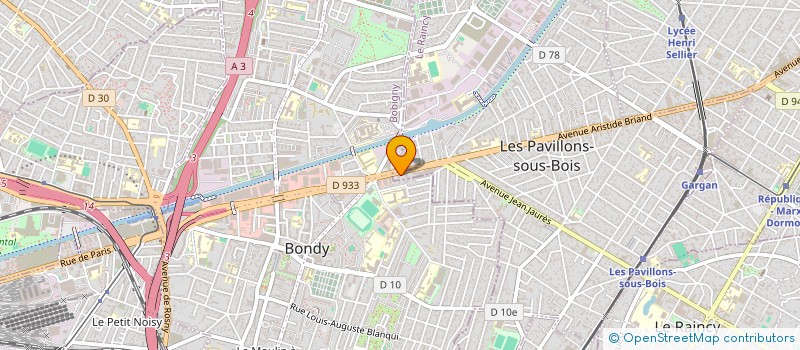 localisation de l'entreprise GARAGE RN3 à LES PAVILLONS-SOUS-BOIS