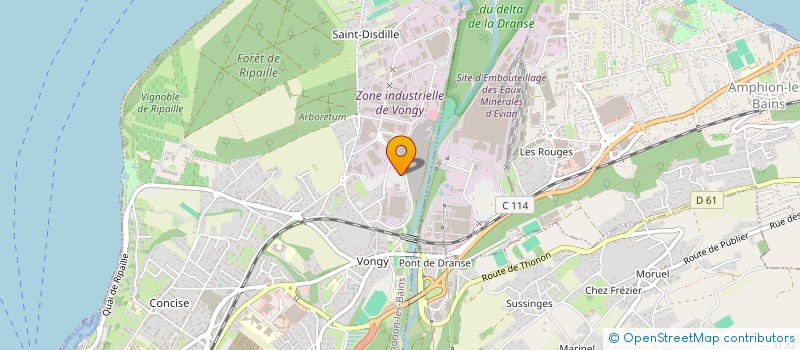 localisation de l'entreprise GARAGE ROGER BLANC ET FILS à THONON-LES-BAINS