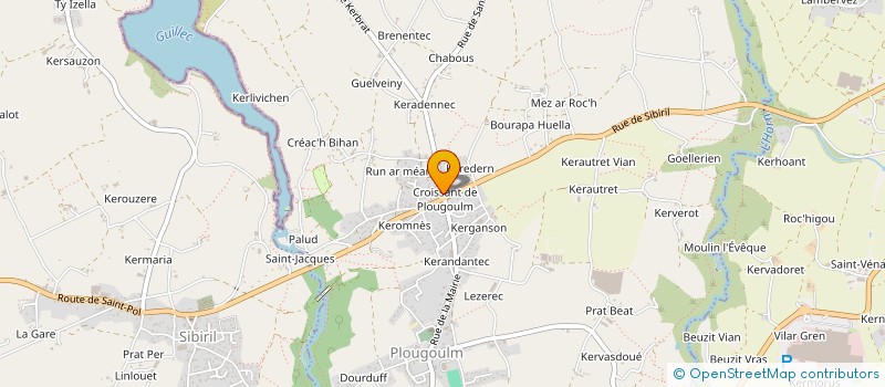 localisation de l'entreprise GARAGE ROGER PRIGENT  PLOUGOULM