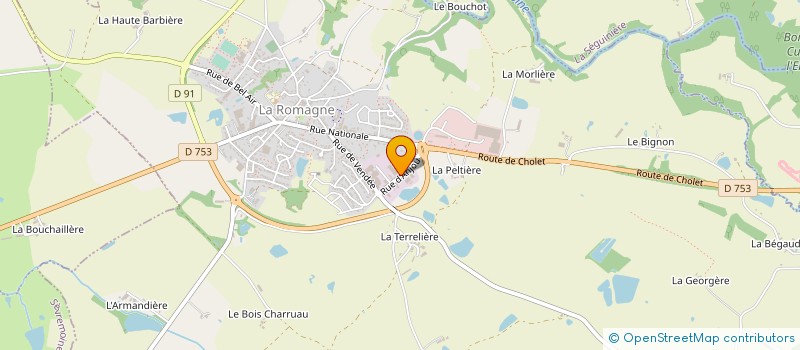 localisation de l'entreprise GARAGE ROMAGNON à LA ROMAGNE