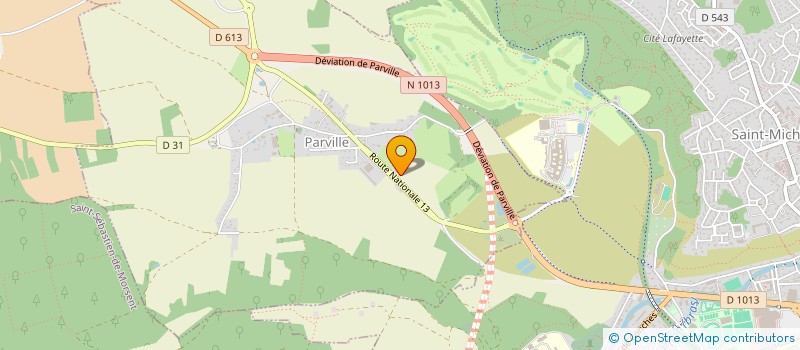 localisation de l'entreprise GARAGE ROUSSELIN  PARVILLE