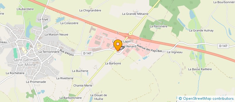 localisation de l'entreprise GARAGE ROUXEL à SEVREMOINE