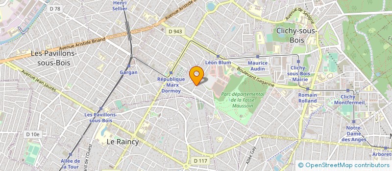 localisation de l'entreprise GARAGE RUHEN à CLICHY-SOUS-BOIS