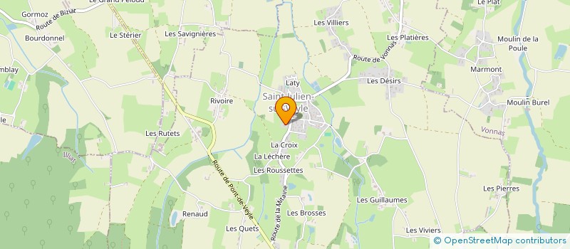 localisation de l'entreprise GARAGE SAINT JULIEN  SAINT-JULIEN-SUR-VEYLE