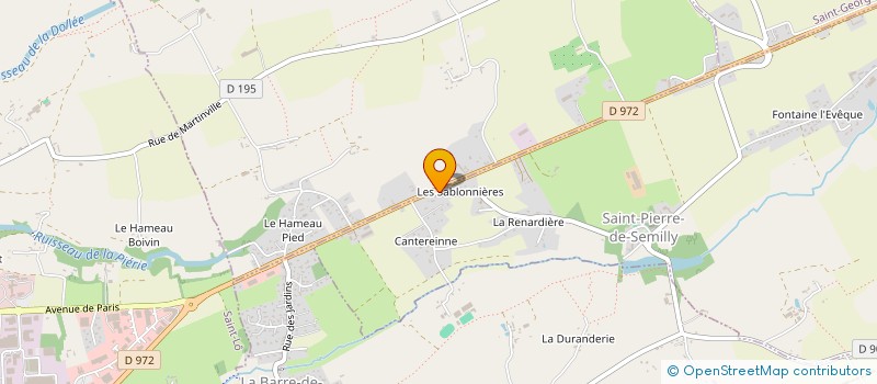 localisation de l'entreprise GARAGE SAINT PIERRE  SAINT-PIERRE-DE-SEMILLY