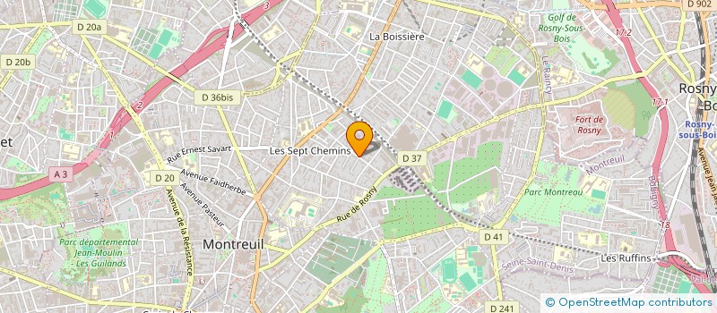 localisation de l'entreprise GARAGE SAINT VICTOR EVOLUTION à MONTREUIL