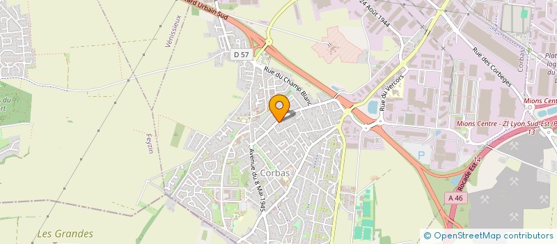 localisation de l'entreprise GARAGE SARDELLITTI à CORBAS