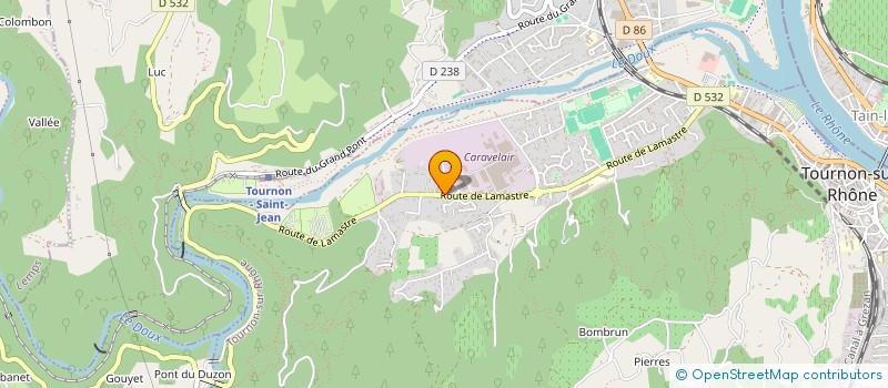 localisation de l'entreprise GARAGE SARZIER à TOURNON-SUR-RHONE