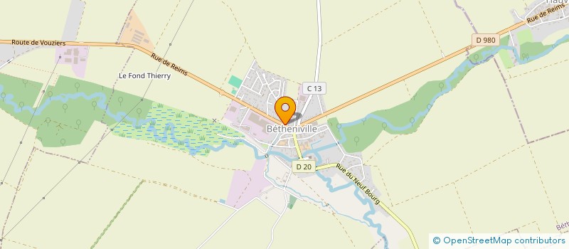 localisation de l'entreprise GARAGE SASIN  PONTFAVERGER-MORONVILLIERS