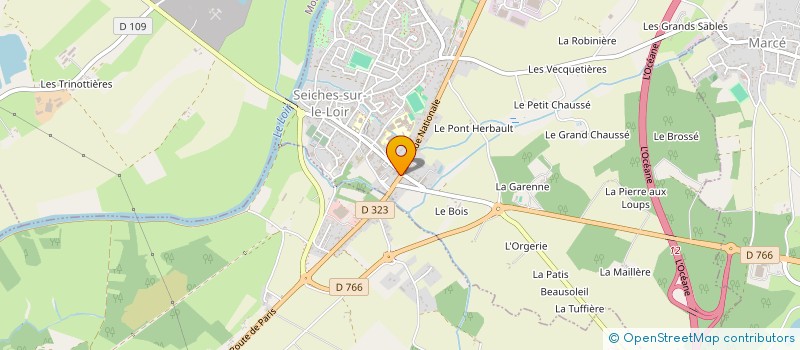 localisation de l'entreprise GARAGE SASSIER à SEICHES-SUR-LE-LOIR