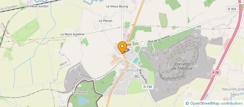 localisation de l'entreprise GARAGE SIMON à CHAILLOUE