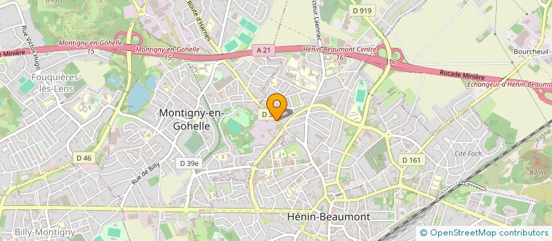 localisation de l'entreprise GARAGE SNT AUTO à HENIN-BEAUMONT
