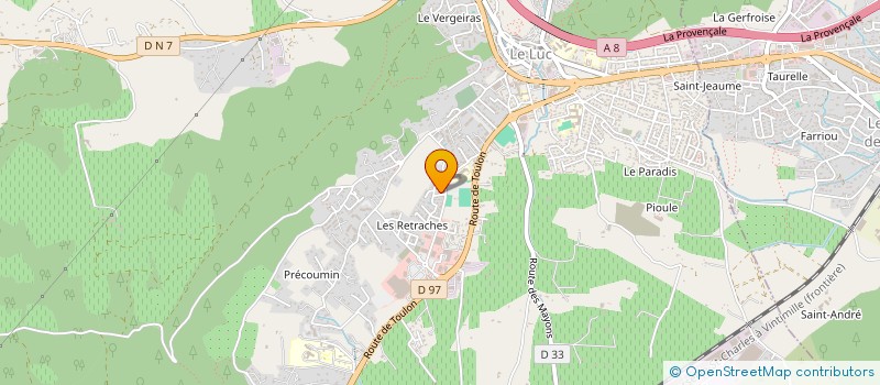 localisation de l'entreprise GARAGE SOLEIL STE EXPL ETS BERNARDI à LE LUC