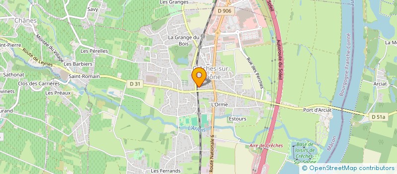 localisation de l'entreprise GARAGE SOLIDAIRE DE BOURGOGNE à CRECHES-SUR-SAONE