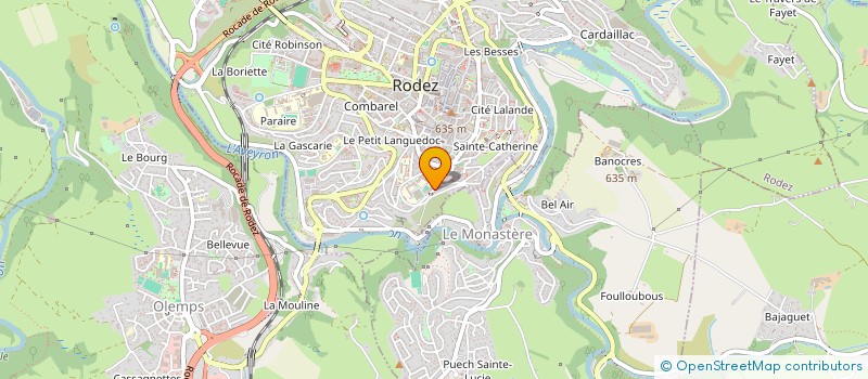 localisation de l'entreprise GARAGE SOLIER SARL à RODEZ