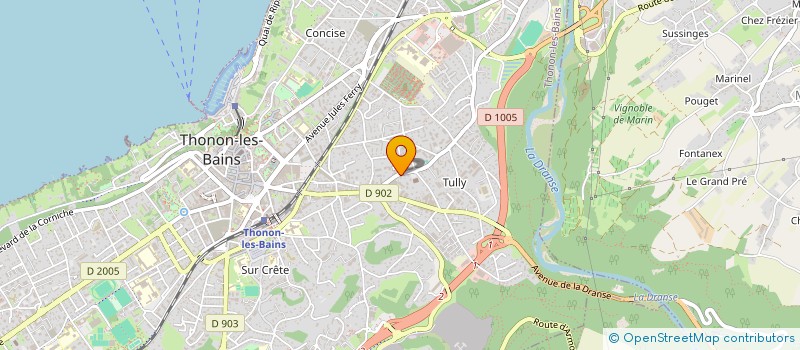 localisation de l'entreprise GARAGE SOS PNEUS à THONON-LES-BAINS