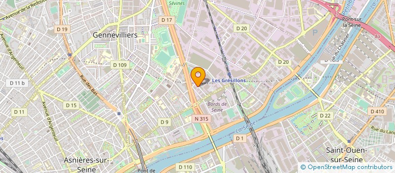 localisation de l'entreprise GARAGE SOUSSI à GENNEVILLIERS