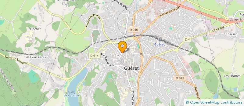 localisation de l'entreprise GARAGE ST CHRISTOPHE à GUERET