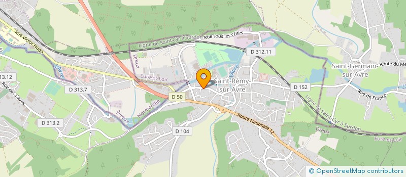 localisation de l'entreprise GARAGE ST REMY SARL à SAINT-REMY-SUR-AVRE