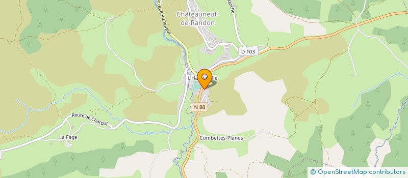 localisation de l'entreprise GARAGE STATION SERVICE NEGRE  CHATEAUNEUF-DE-RANDON